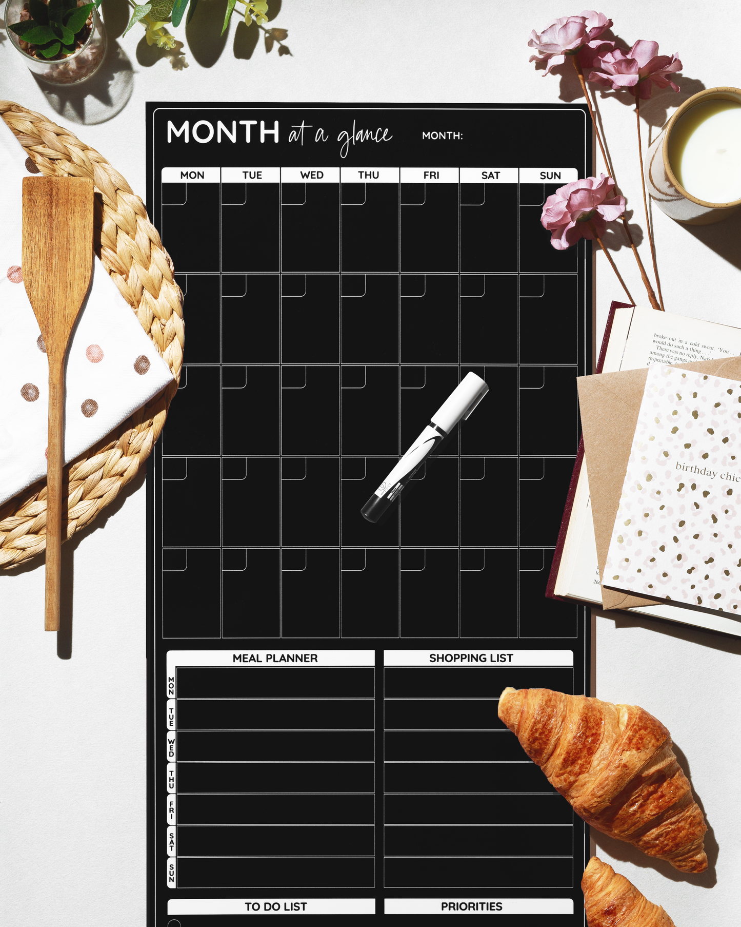 Magnetic Monthly Master Fridge Planner