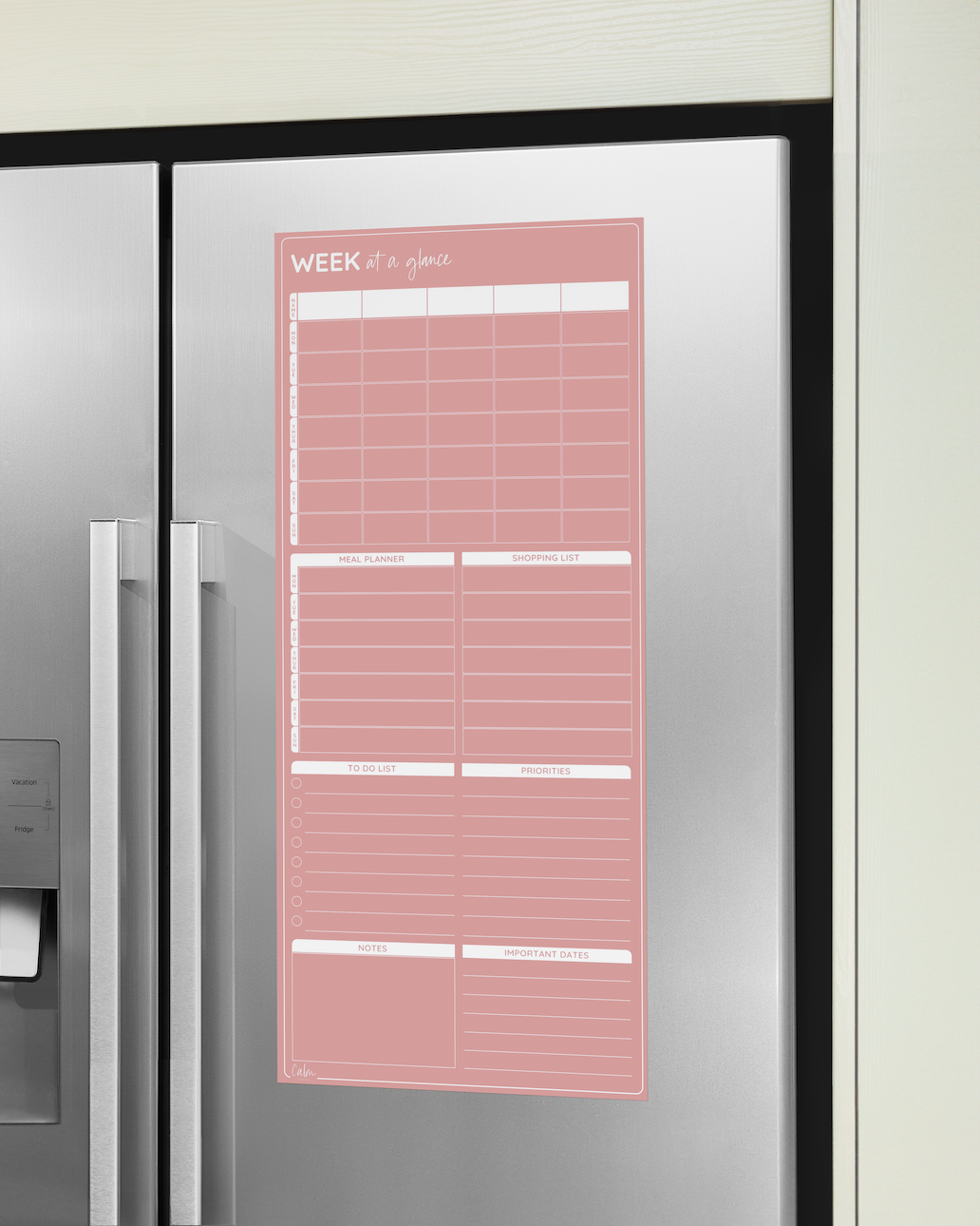 Magnetic Weekly Master Fridge Planner